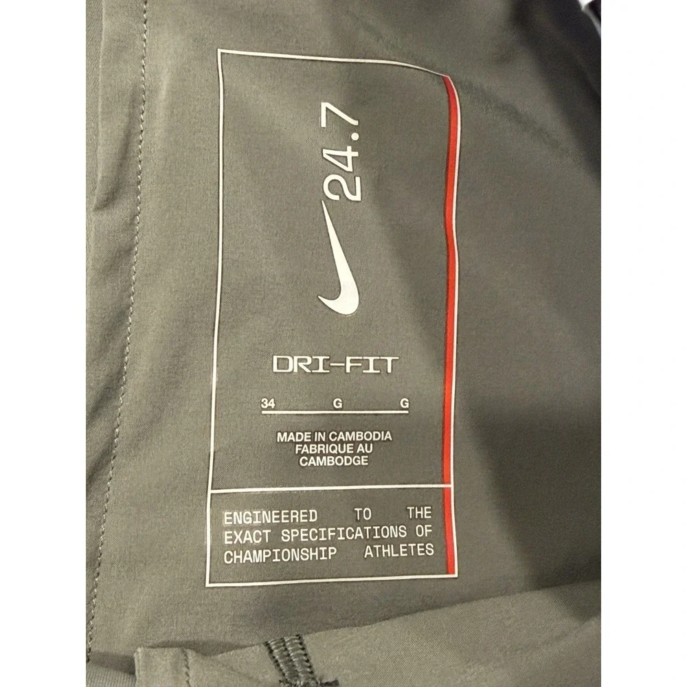 Nike 24.7 PerfectStretch Dri-FIT 6in Shorts Steel Green HQ6933-320 Mens 34 NWT
